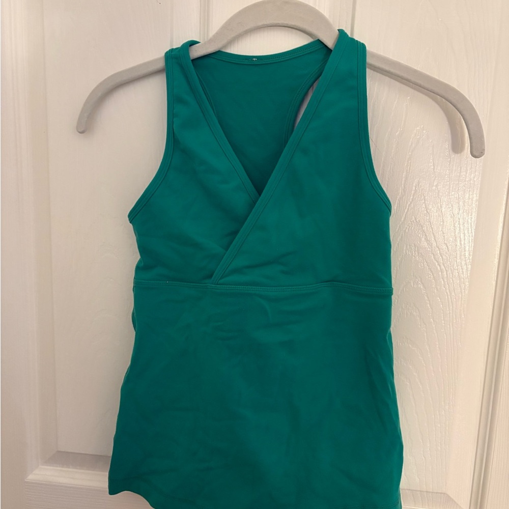 lululemon athletica Teal Wrap-Front Tank